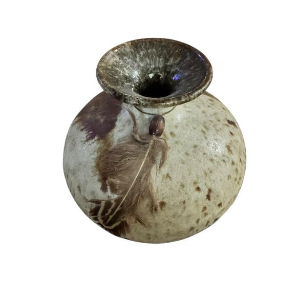 Vintage Roger Butler Signed Art Studio Pottery Bud Vase Weed Pot Home Decor - Picture 1 of 6